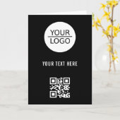 Voeg zwarte promotie voor aangepaste Logo QR-code  Kaart (Gele Bloem)