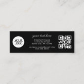 Voeg zwarte promotie voor aangepaste Logo QR-code  Mini Visitekaartje (Voorkant)
