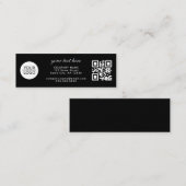 Voeg zwarte promotie voor aangepaste Logo QR-code  Mini Visitekaartje (Voorkant / Achterkant)