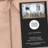 Voeg zwarte promotie voor aangepaste tekst Logo to Rechthoekige Sticker