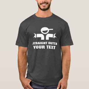 Voegt de RECHTE OUTTA t-shirt van de douane   uw