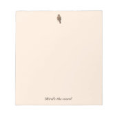 Voegt het woord: blocnote (Voorkant)