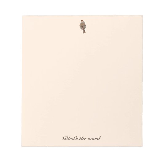 Voegt het woord: blocnote (Voorkant)