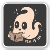 Voegt toe aan de spookleesboeken sticker (Voorkant)