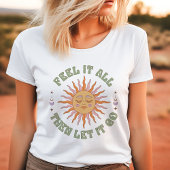 Voel Alles Dan Laat Het Los Retro Boho Zon Tri-Blend Shirt