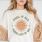 Voel Alles Dan Laat Het Los Retro Boho Zon Tri-Blend Shirt