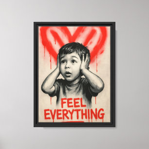 Voel alles wat Urban Street Art te bieden heeft Canvas Afdruk