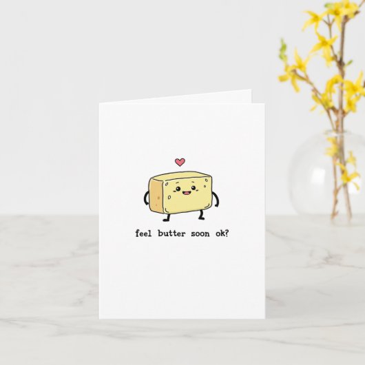 Voel boter snel OK Kaart (Gele Bloem)