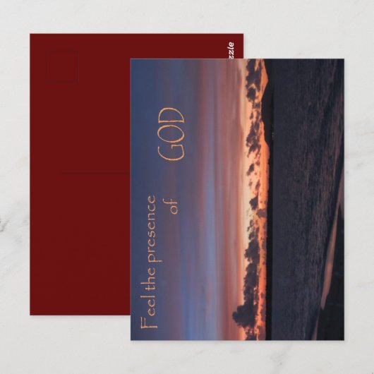 Voel de aanwezigheid van God Briefkaart (Voorkant / Achterkant)