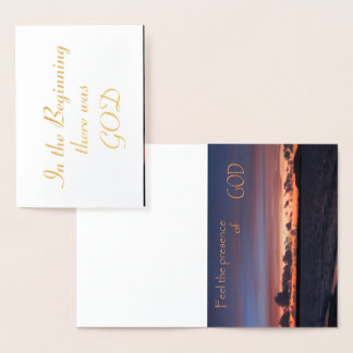 Voel de aanwezigheid van God Folie Kaarten