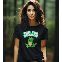 Voel de adem inspirerende yoga pose shirt