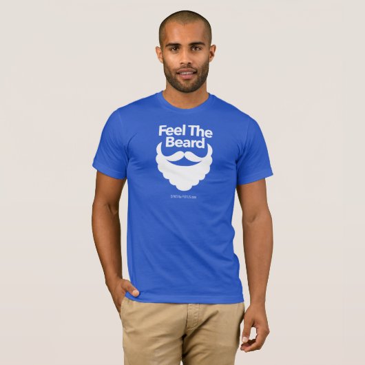 "Voel de baard" unisex Bella Canvas t-shirt (Voorkant volledig)