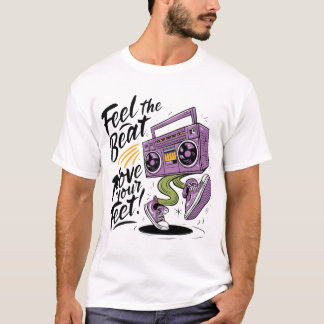 Voel de Beat, beweeg je voeten T-shirt