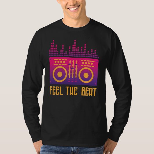 Voel de Beat Electronic Music voor Electro Fans T-shirt (Voorkant)
