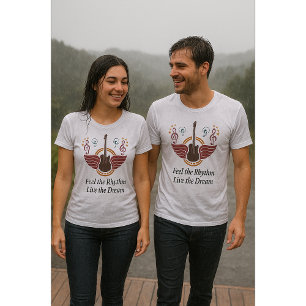 Voel de beat, leef de droom - Unisex Music Lover T-shirt