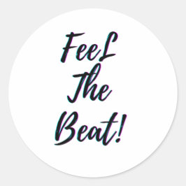 Voel de Beat Ronde Sticker