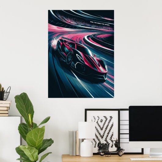 Voel de behoefte aan snelheid poster (Thuiskantoor)