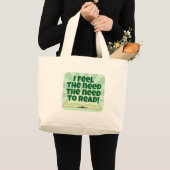 Voel de behoefte om leuke boeken te lezen - lezers grote tote bag (Voorkant (product))