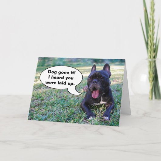 Voel de beter spoedig Franse Kaart van de Buldog (Voorkant)