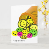 Voel de beter spoedig Gelukkige Pillen van het Kaart (Gele Bloem)