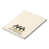 Voel de brandende staar van de pinguïns aan | Tan Notitieblok (Linkerzijde)