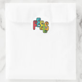 Voel de gevoelens ronde sticker (Tas)