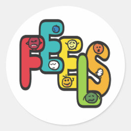 Voel de gevoelens ronde sticker