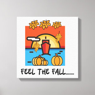 Voel de Herfst Herfst Seizoen Vibes Canvas Afdruk