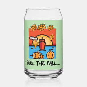 Voel de herfst herfstseizoen kleurrijk ontwerp blikvorm glas
