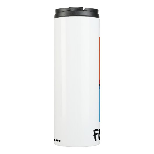 Voel de herfst herfstseizoen vibes thermosbeker (Achterkant)