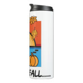 Voel de herfst herfstseizoen vibes thermosbeker (Geroteerd rechts)
