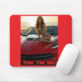 Voel de hitte van de Mousepad Muismat (Met muis)