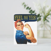 Voel de Ja! Rosie de Riveter Briefkaart (Staand voorkant)