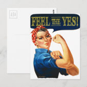 Voel de Ja! Rosie de Riveter Briefkaart (Voorkant / Achterkant)