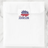 Voel de Johnson - Libertarian Porcupine - Vierkante Sticker (Tas)