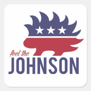 Voel de Johnson - Libertarian Porcupine - Vierkante Sticker