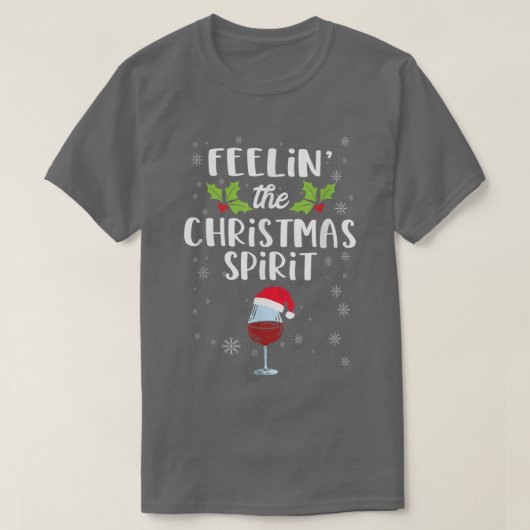 Voel De Kerstgeest Leuke Kerst Drinkgelag T-shirt (Design voorkant)