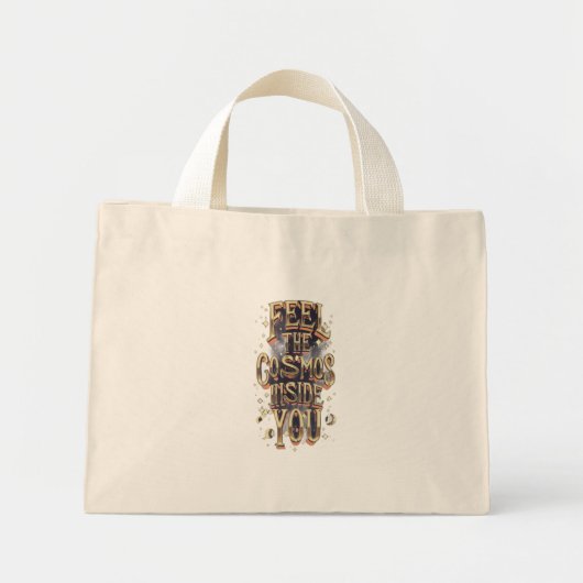 Voel de Kosmos in Jezelf Mini Tote Bag (Voorkant)