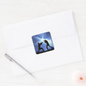 Voel de Kracht Vierkante Sticker (Envelop)