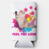 Voel de Liefde Mooie Ontwerp Seltzer Blikjeskoeler (Voorkant)
