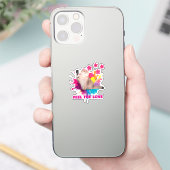 Voel de Liefde Mooie Ontwerpen Sticker (Telefoon)