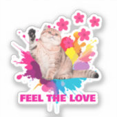 Voel de Liefde Mooie Ontwerpen Sticker (Voorkant)