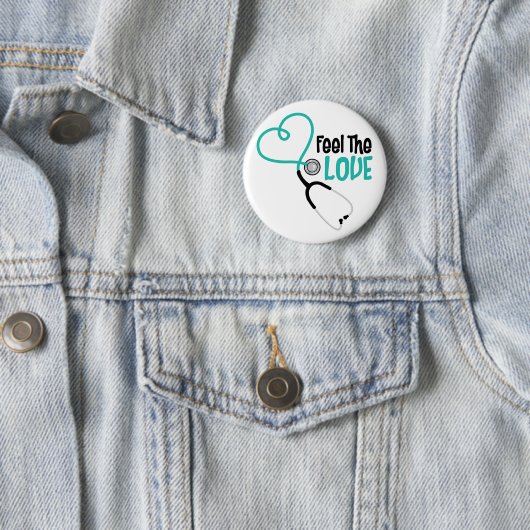 Voel de liefde ronde button 5,7 cm (In situ)