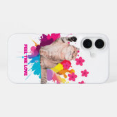 VOEL DE LIEFDE TRENDY ONTWERP iPhone 16 HOESJE (Achterkant horizontaal)
