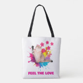 VOEL DE LIEFDE TRENDY ONTWERP TOTE BAG (Achterkant)