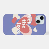Voel de liefdeshart explosie iPhone 15 case (Achterkant horizontaal)