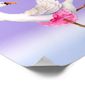 Voel de muziek dans ballet zwaan kinderkamer kunst poster (Hoek)