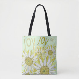 Voel de natuurlijke vreugde rond de bloemen tote bag
