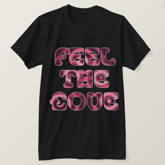 Voel de £ ove - Rings Textuur T-shirt (Design voorkant)