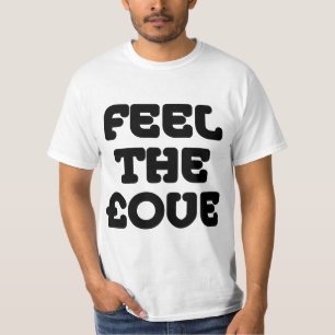Voel de £ ove - zwart op licht t-shirt